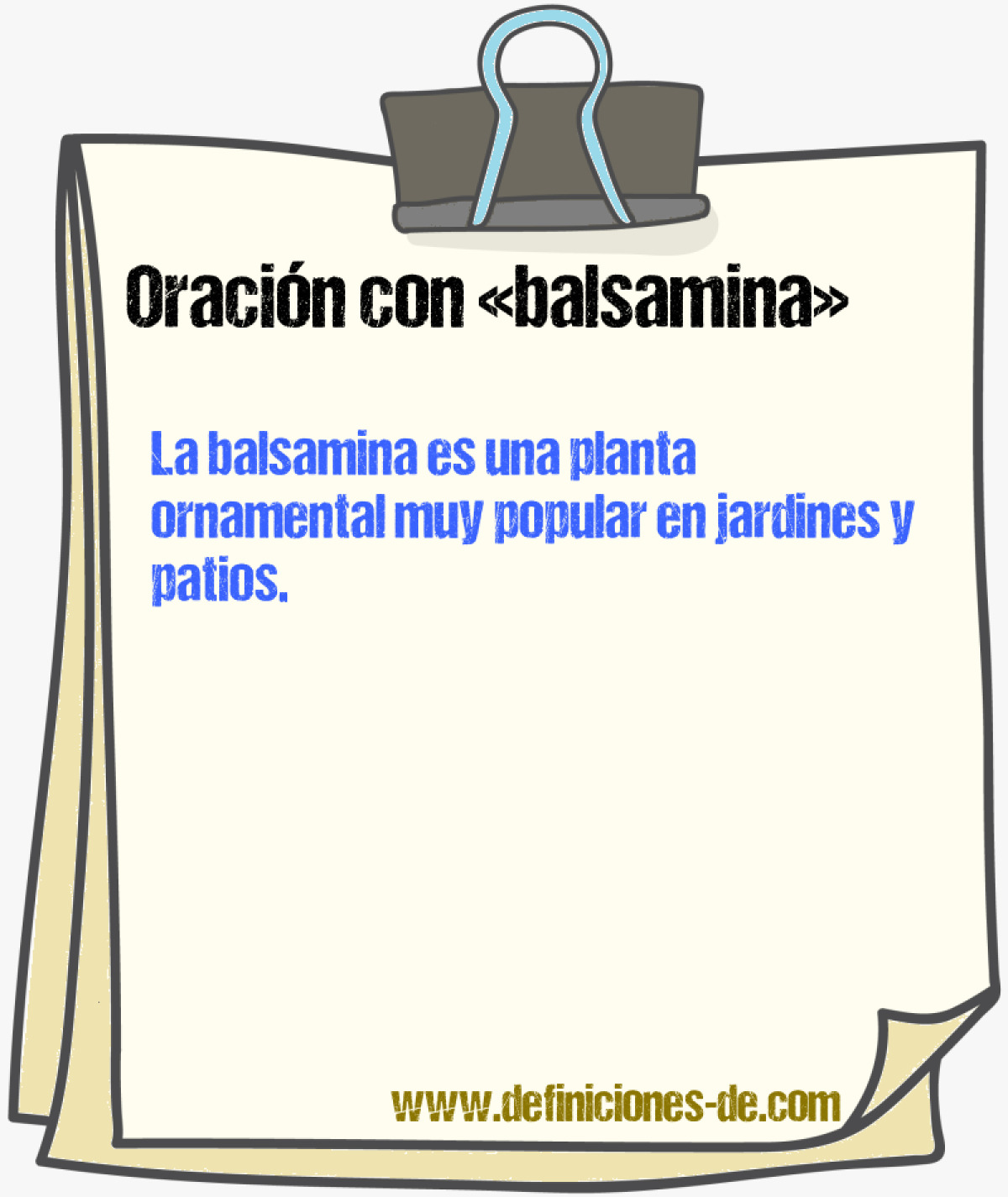 Ejemplos de oraciones con balsamina