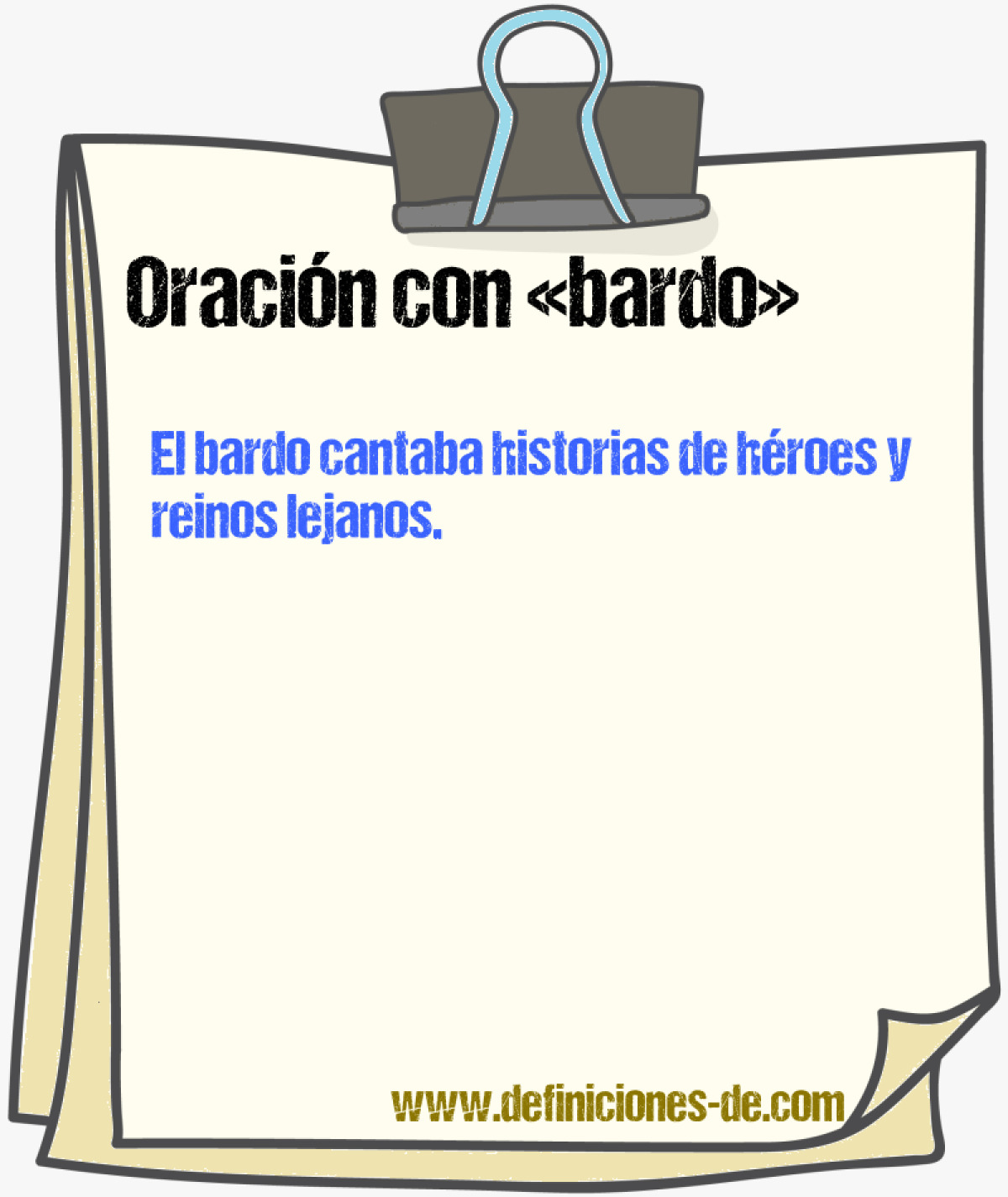 Ejemplos de oraciones con bardo