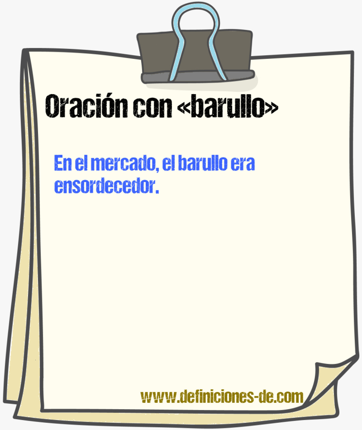 Ejemplos de oraciones con barullo