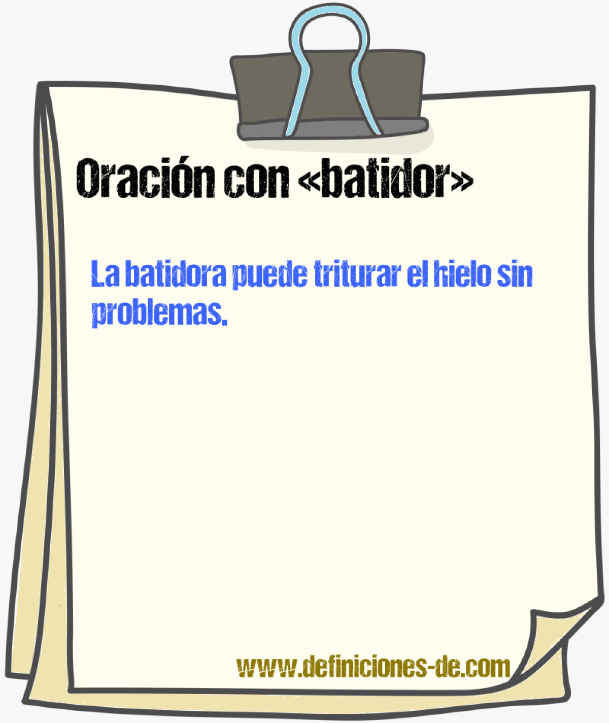 Ejemplos de oraciones con batidor