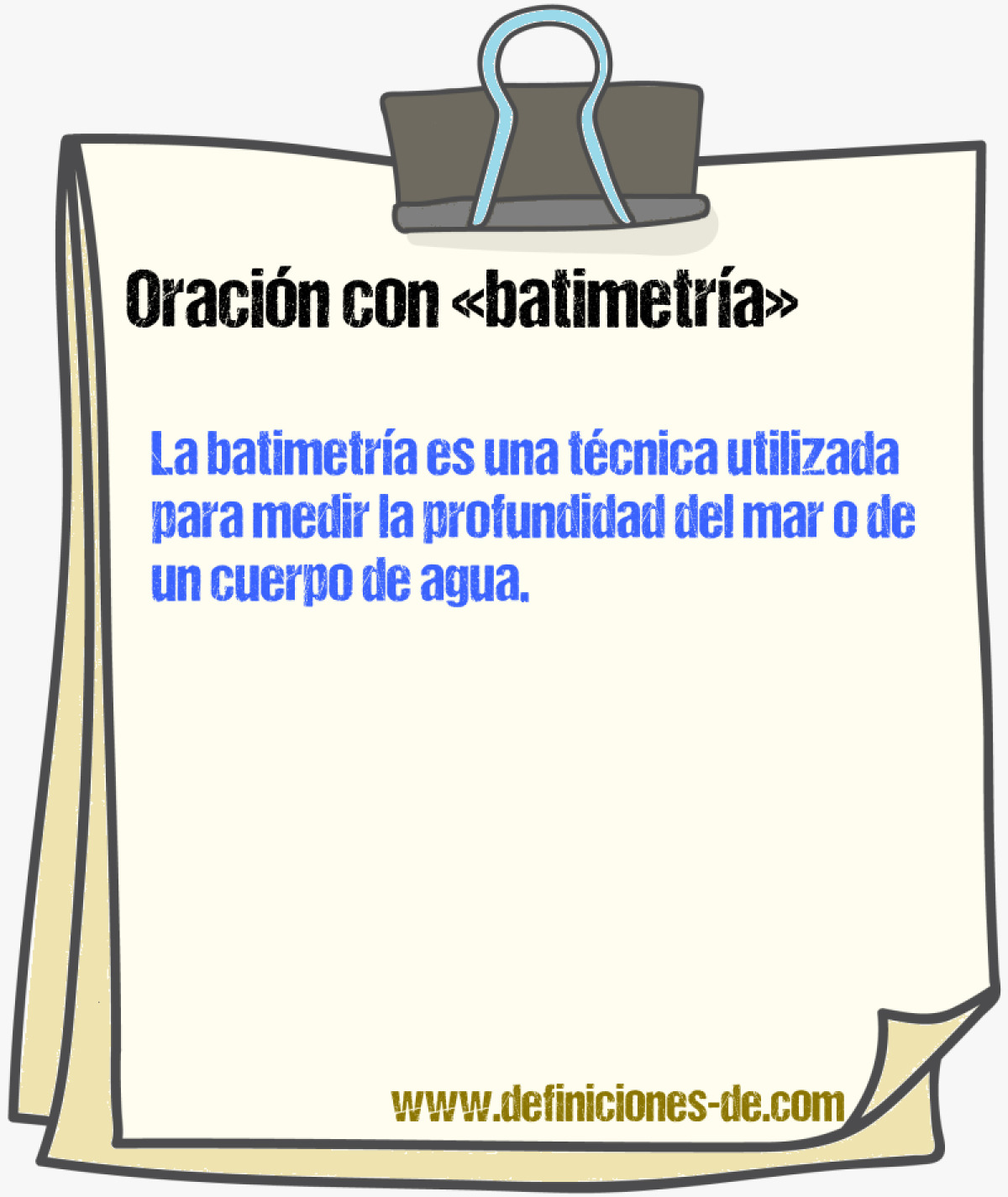 Ejemplos de oraciones con batimetra