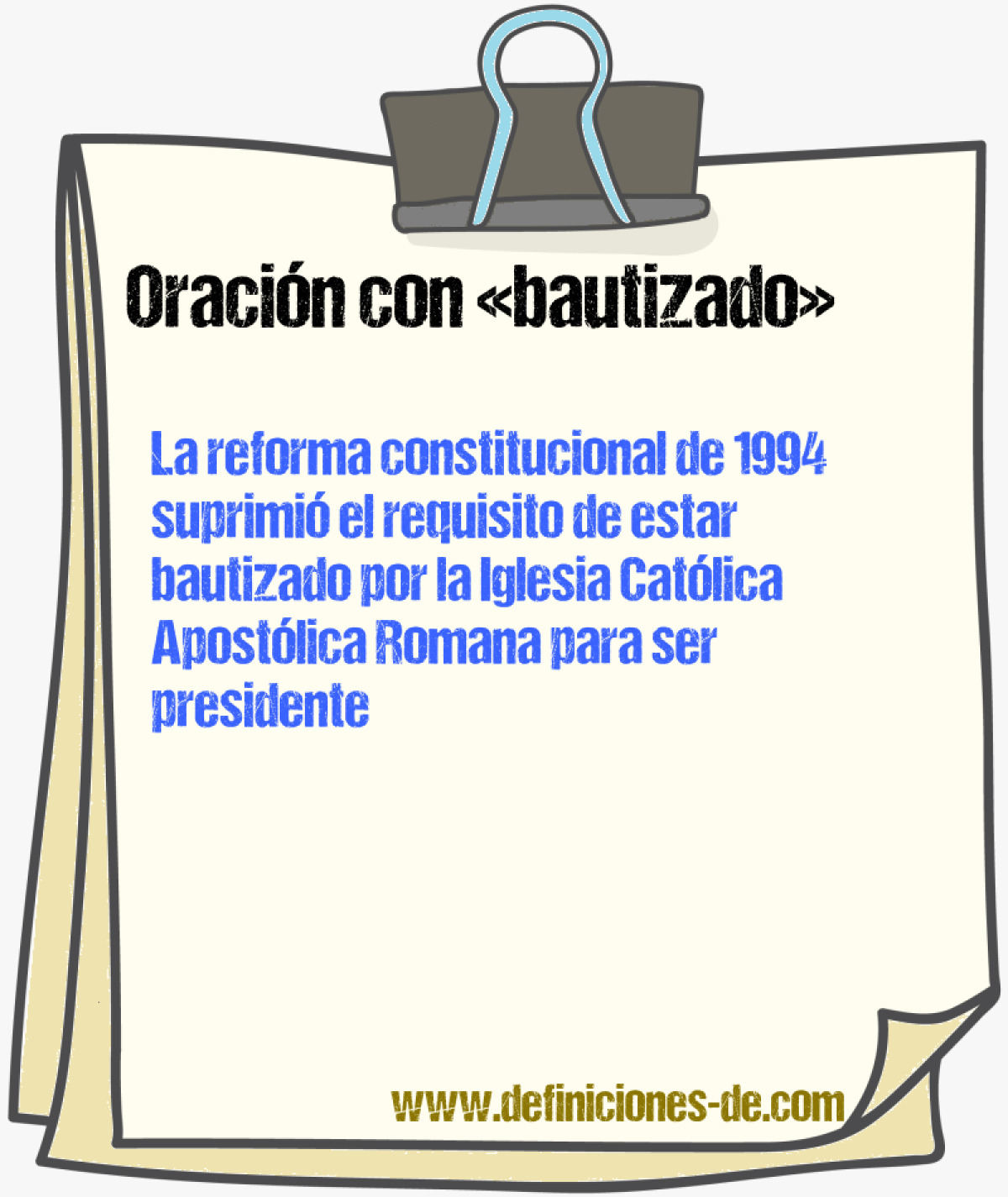 Ejemplos de oraciones con bautizado