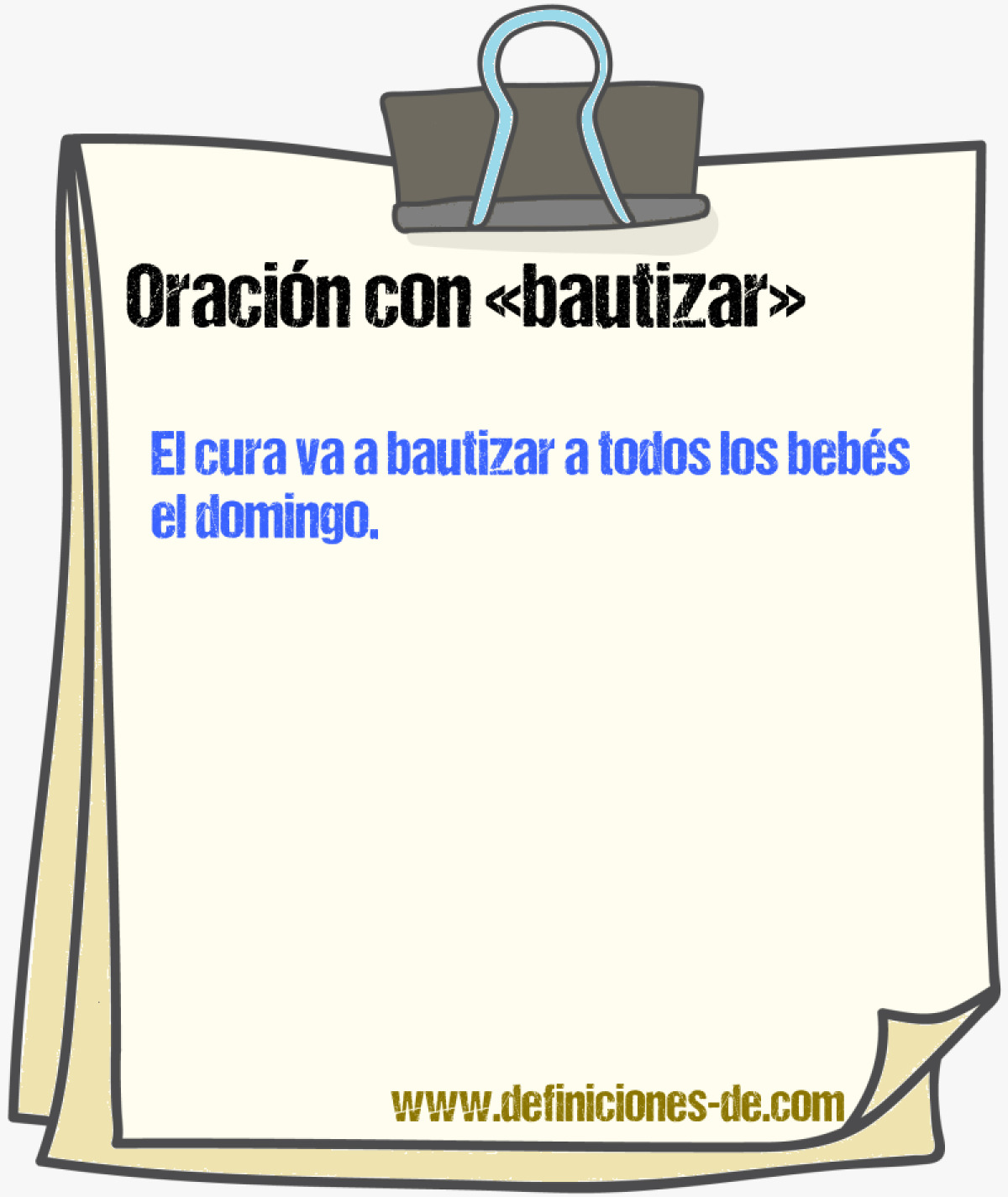 Ejemplos de oraciones con bautizar