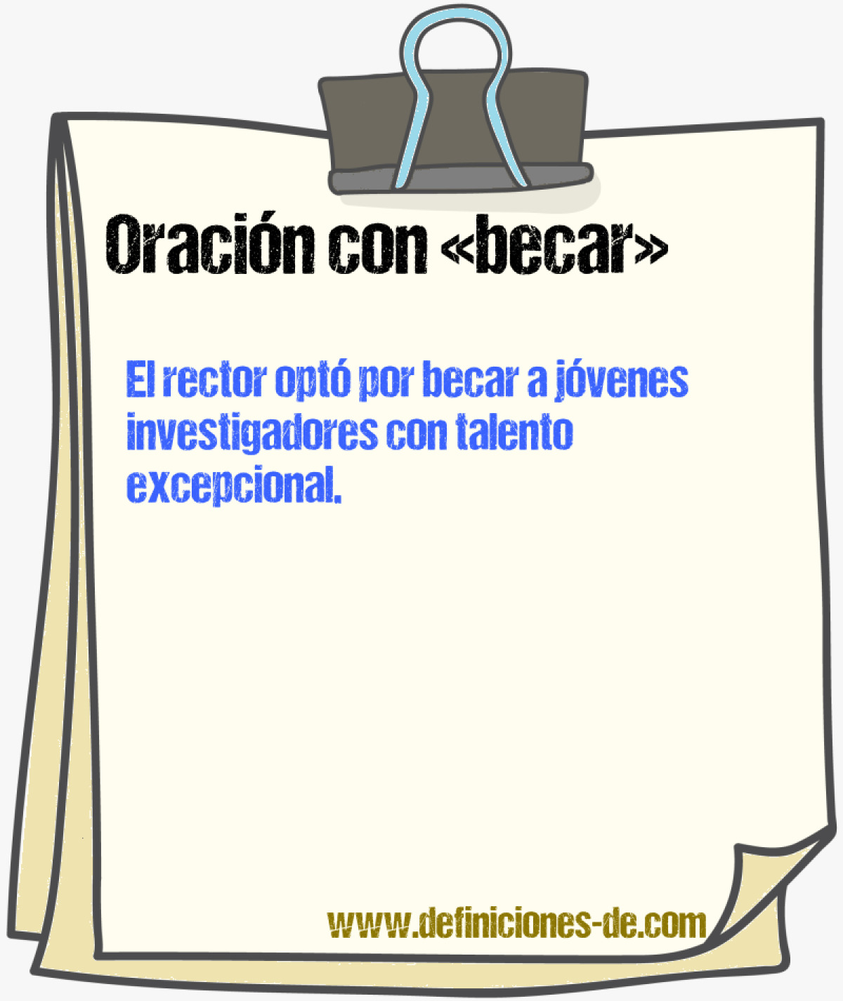 Ejemplos de oraciones con becar