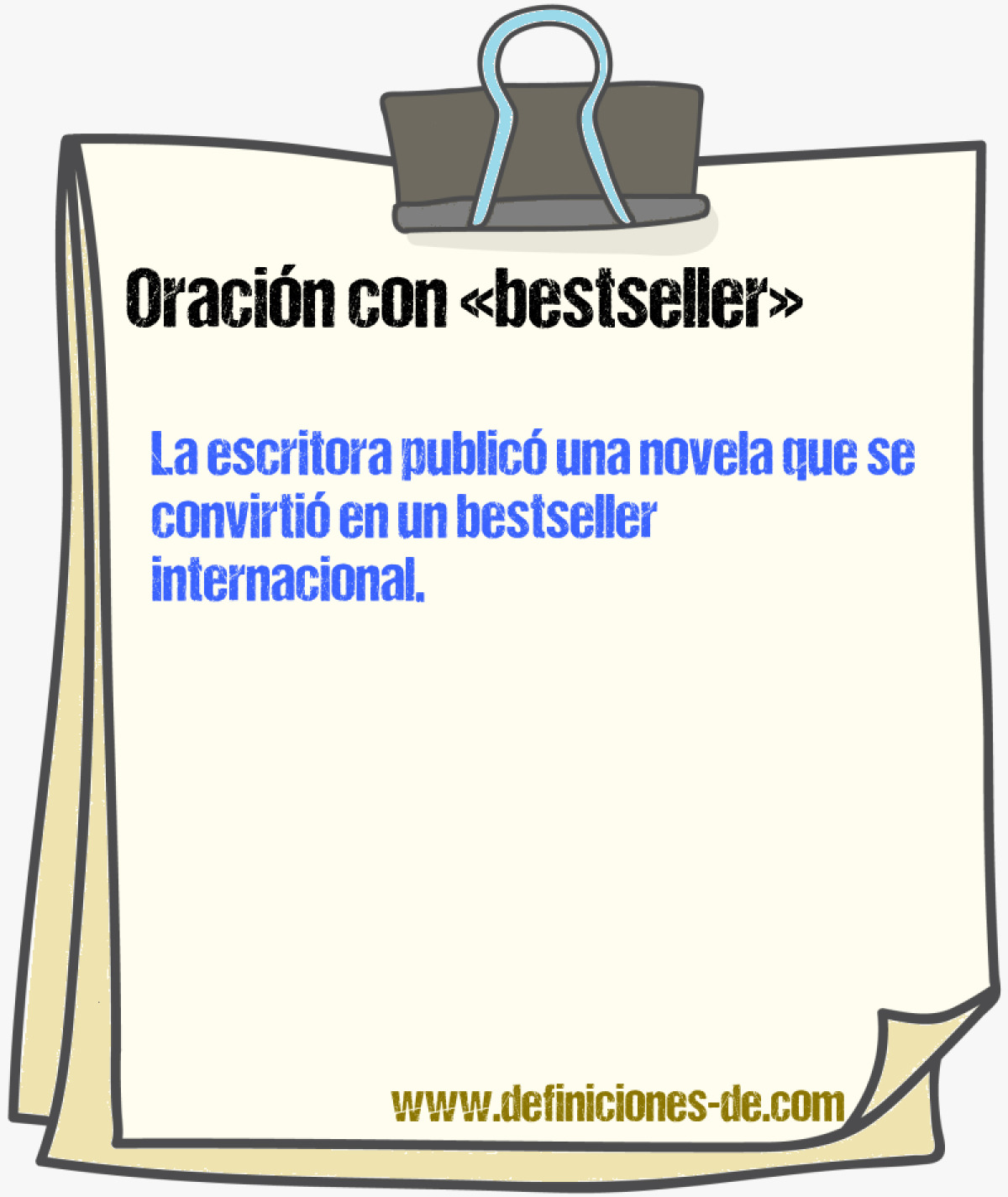 Ejemplos de oraciones con bestseller