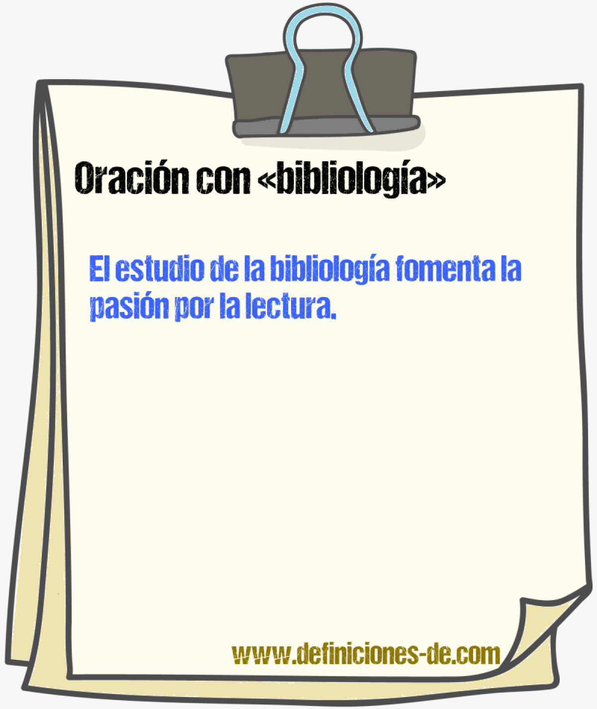 Ejemplos de oraciones con bibliologa