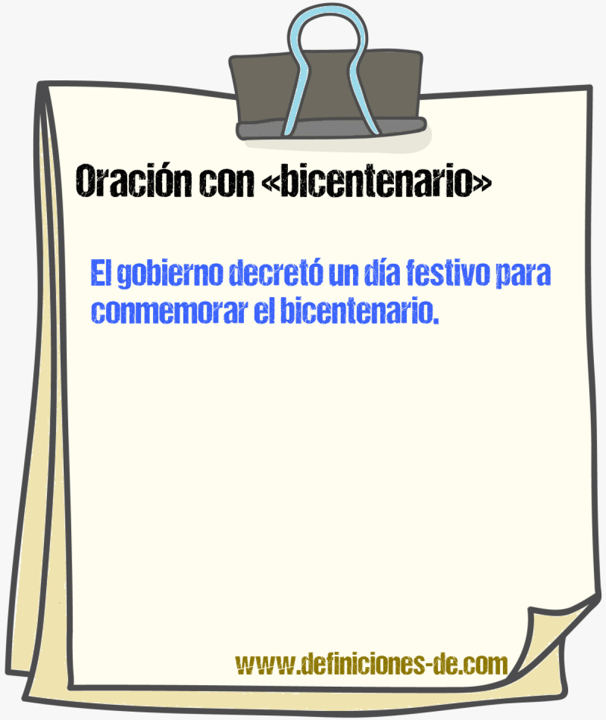 Ejemplos de oraciones con bicentenario