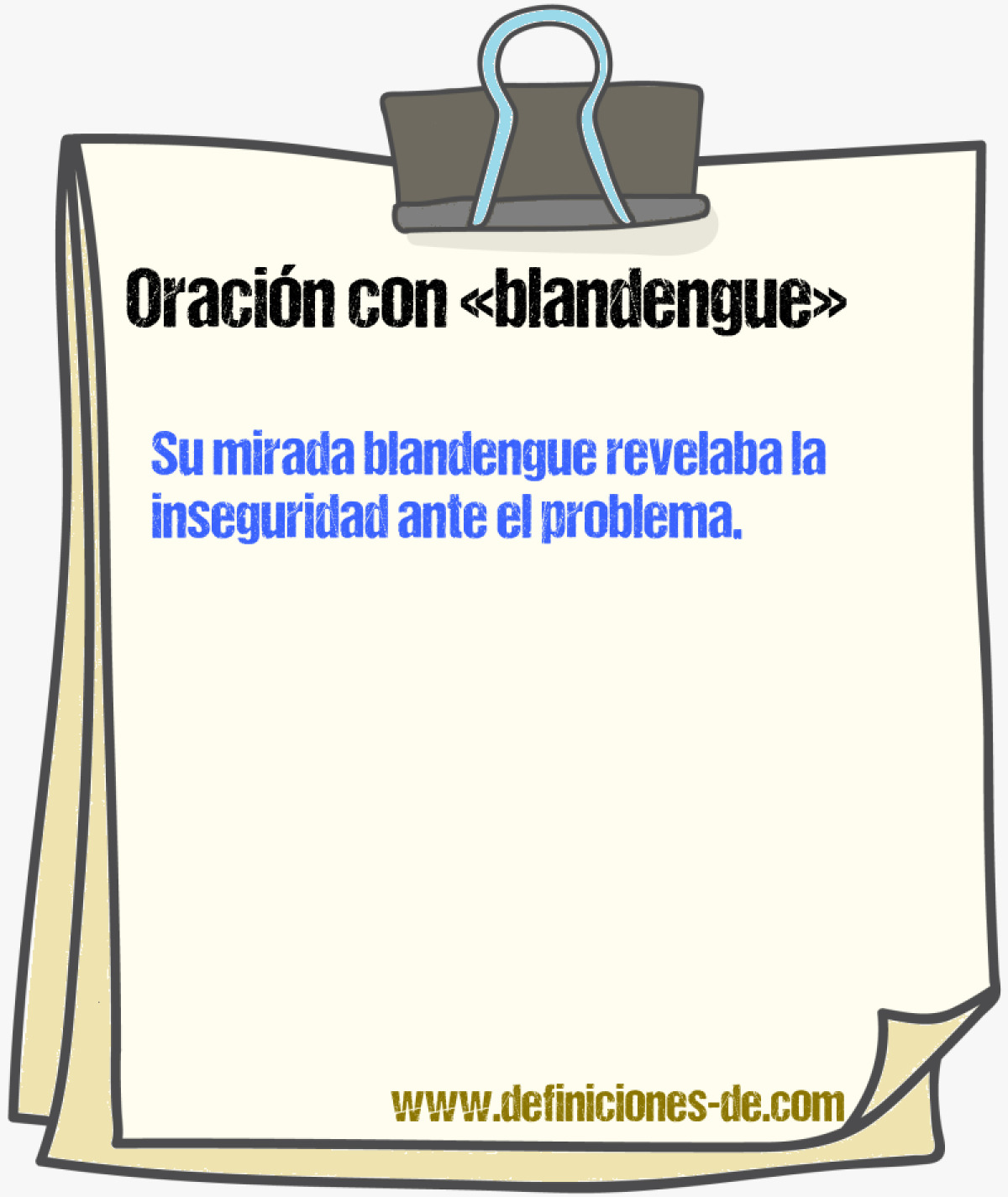 Ejemplos de oraciones con blandengue