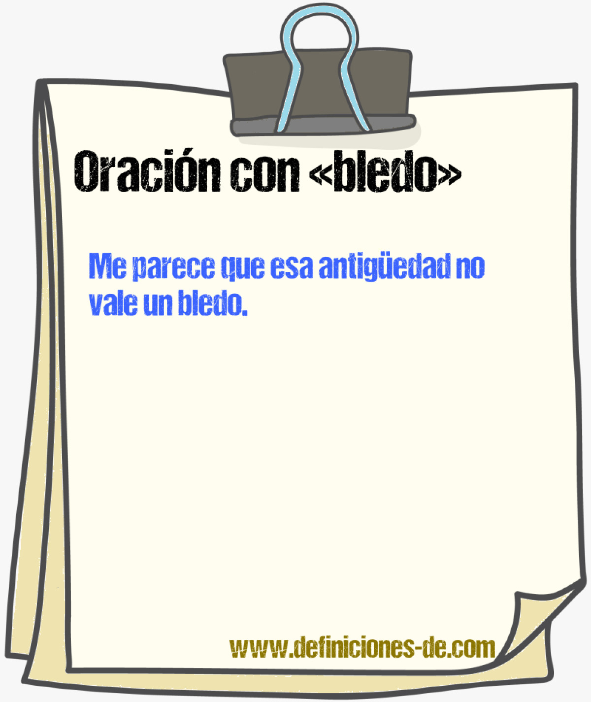 Ejemplos de oraciones con bledo