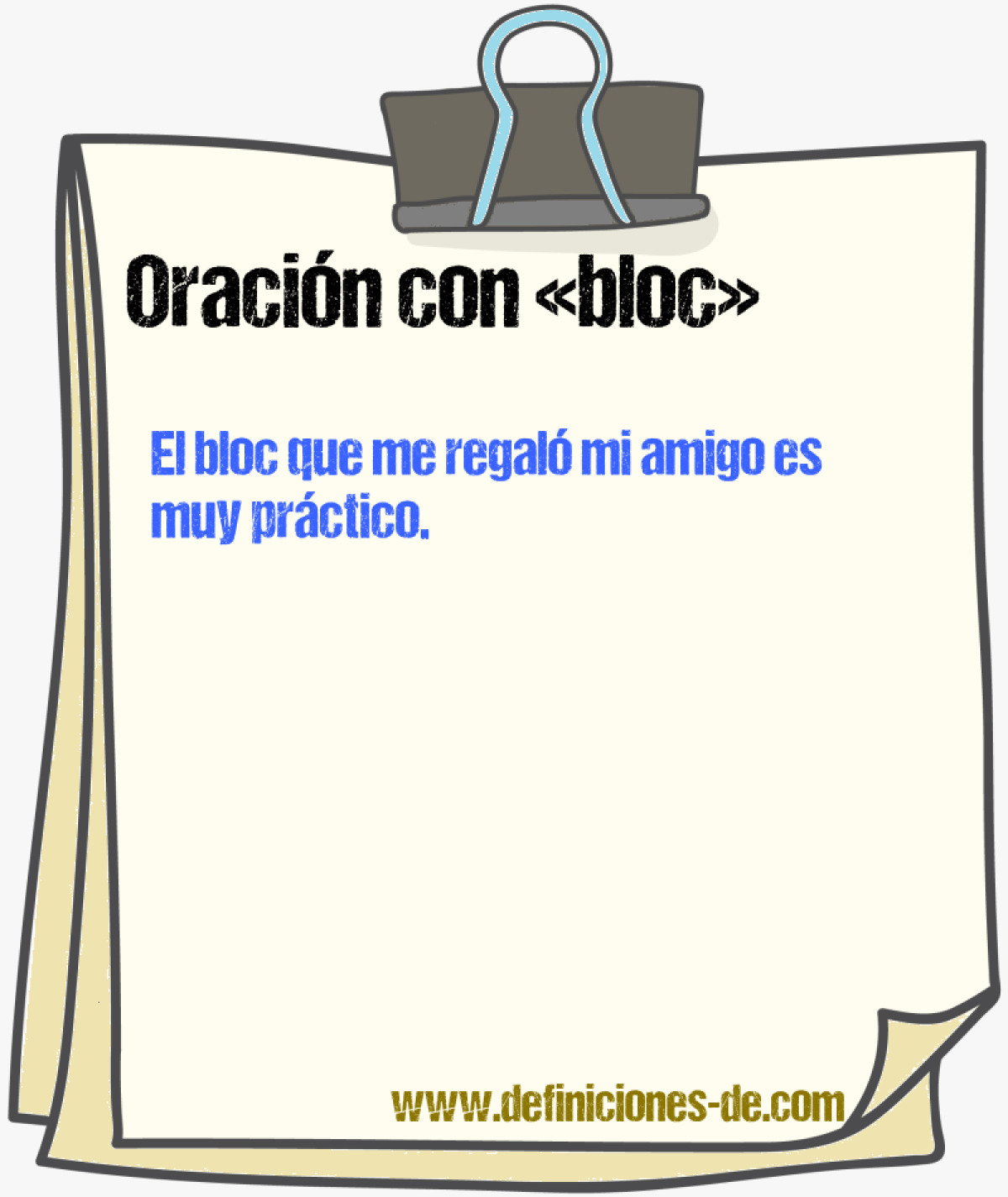 Ejemplos de oraciones con bloc