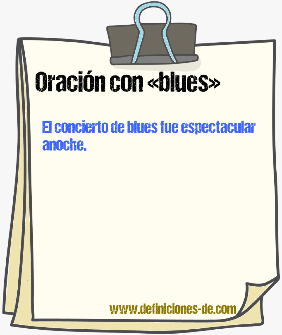 Ejemplos de oraciones con blues