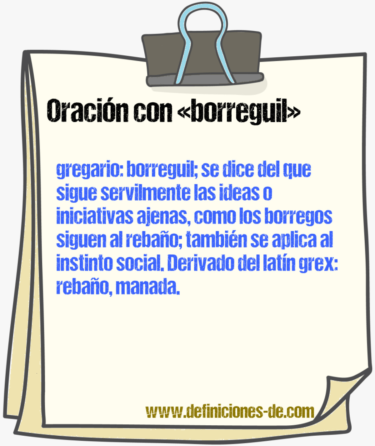 Ejemplos de oraciones con borreguil