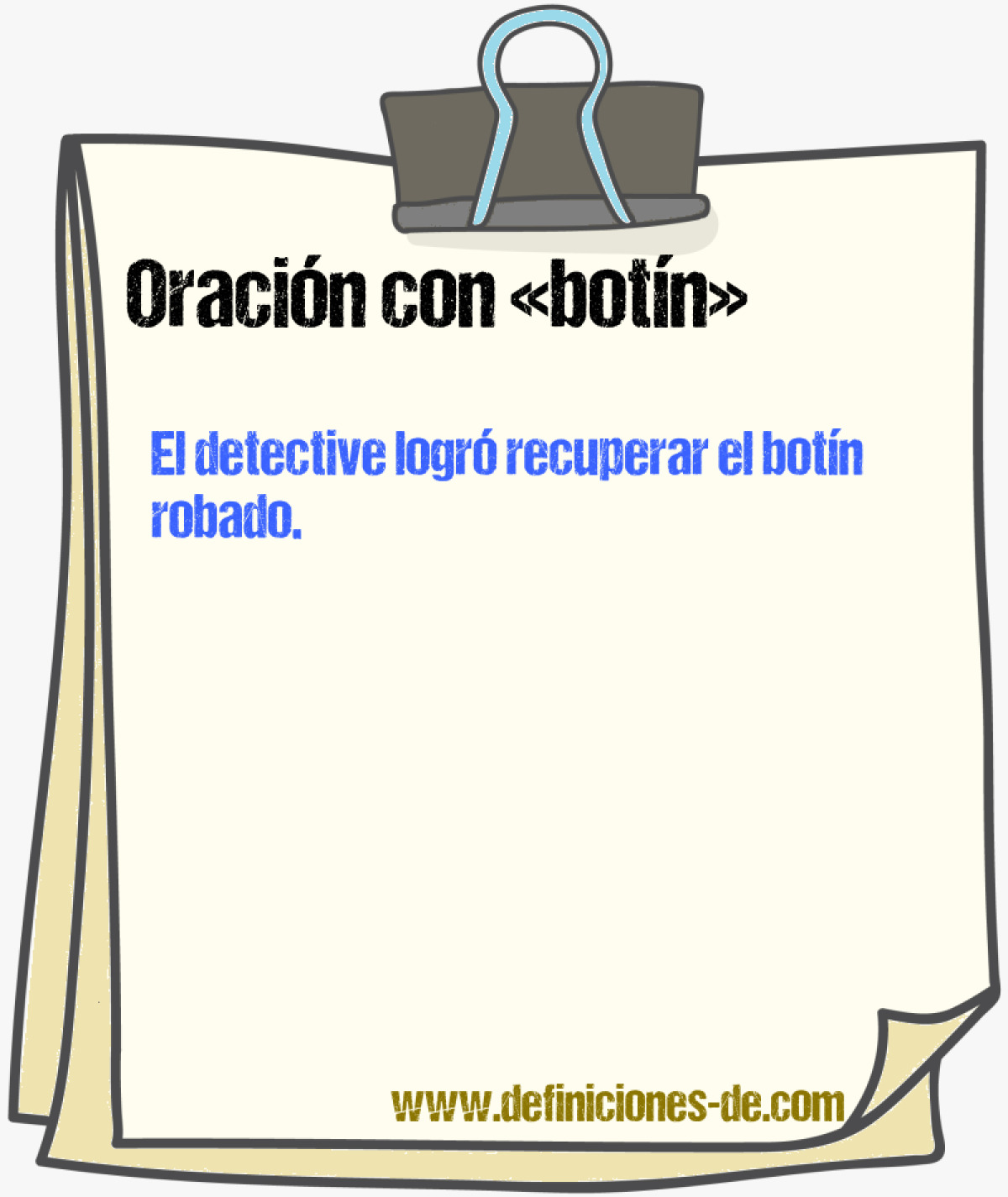 Ejemplos de oraciones con botn