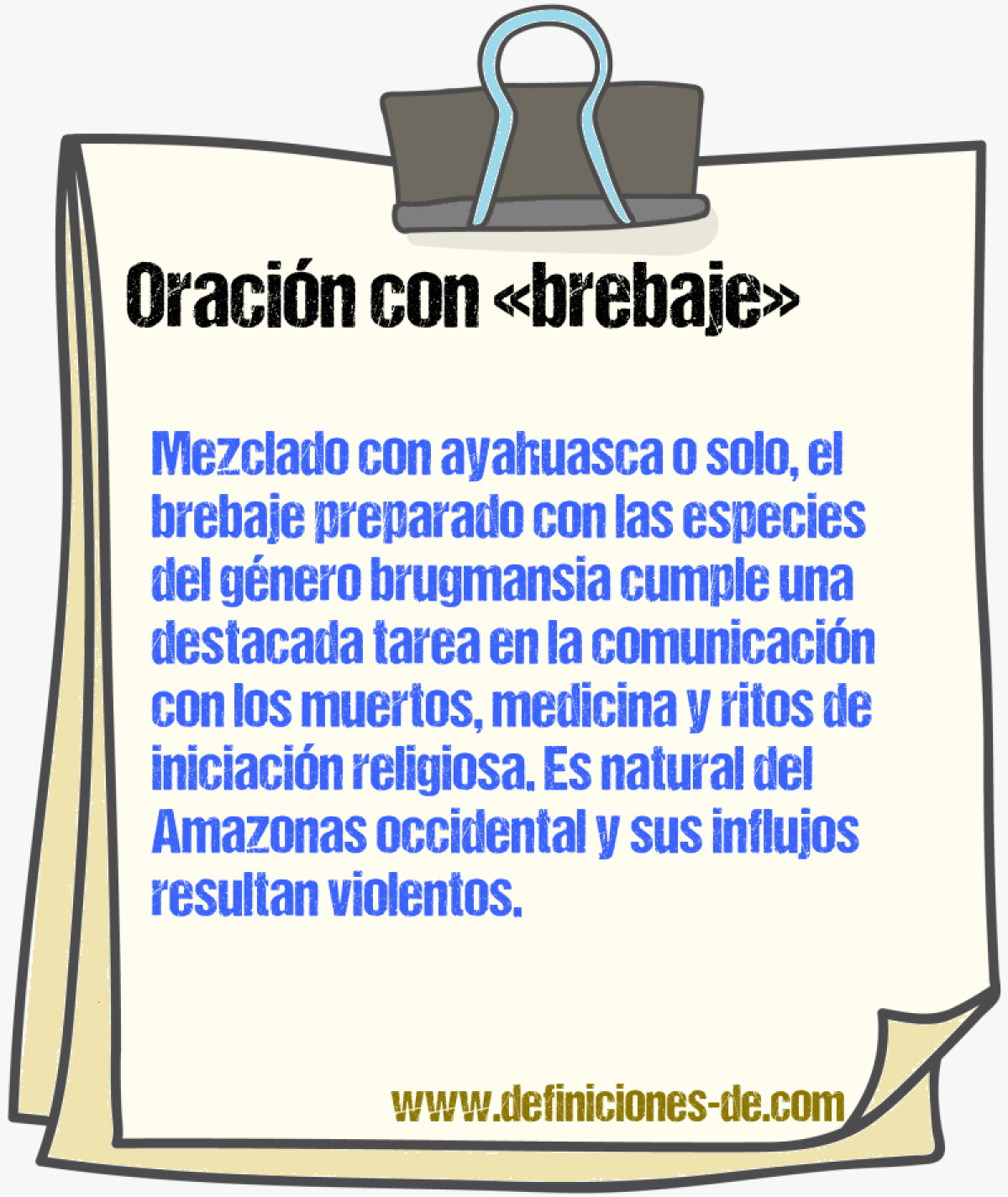 Ejemplos de oraciones con brebaje