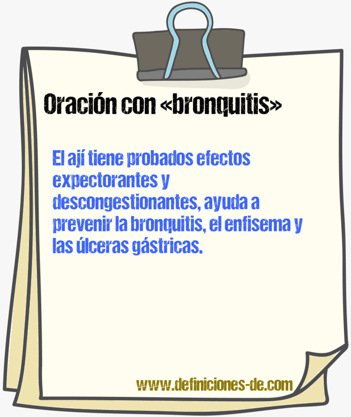 Ejemplos de oraciones con bronquitis