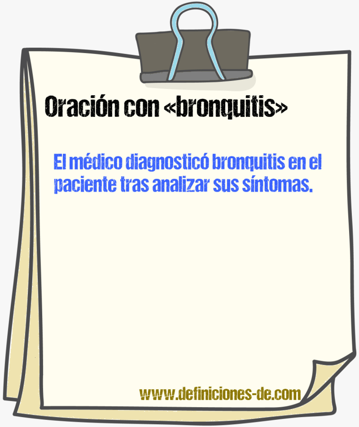 Ejemplos de oraciones con bronquitis