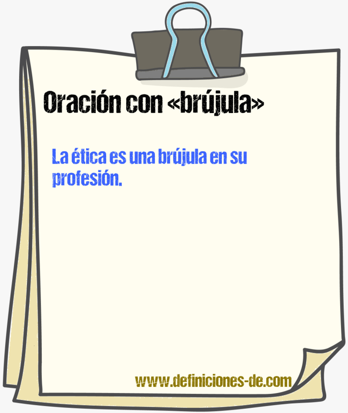 Ejemplos de oraciones con brjula