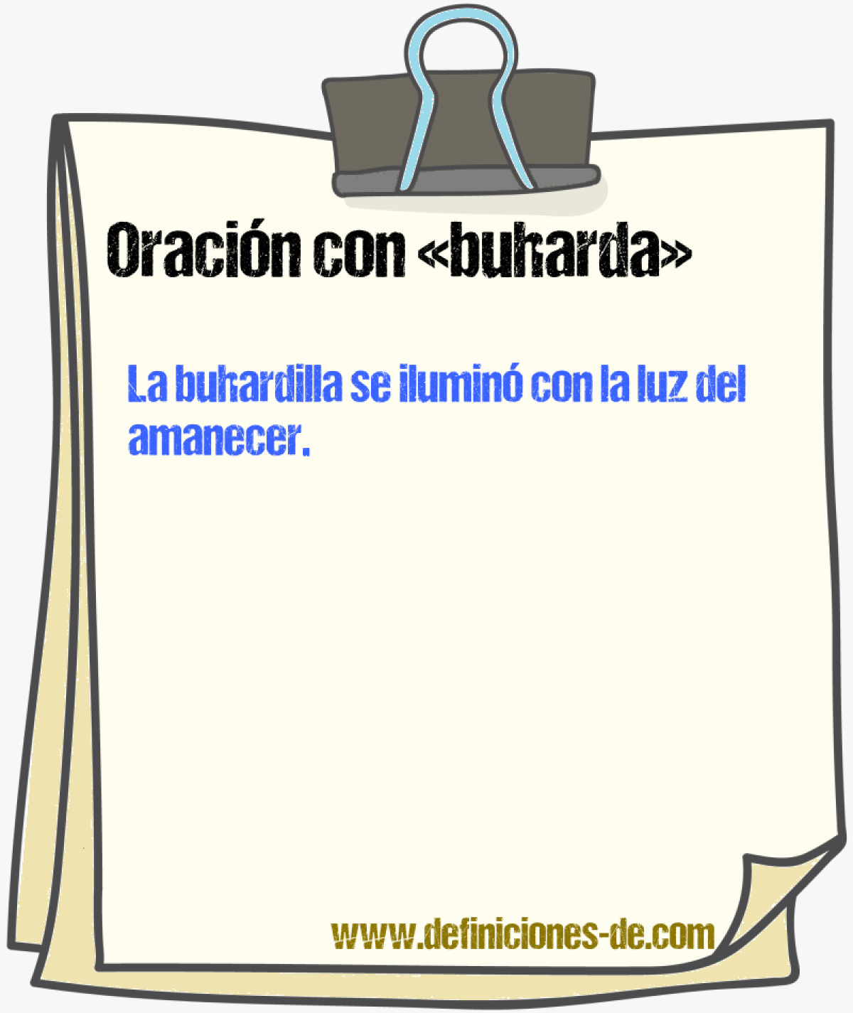 Ejemplos de oraciones con buharda