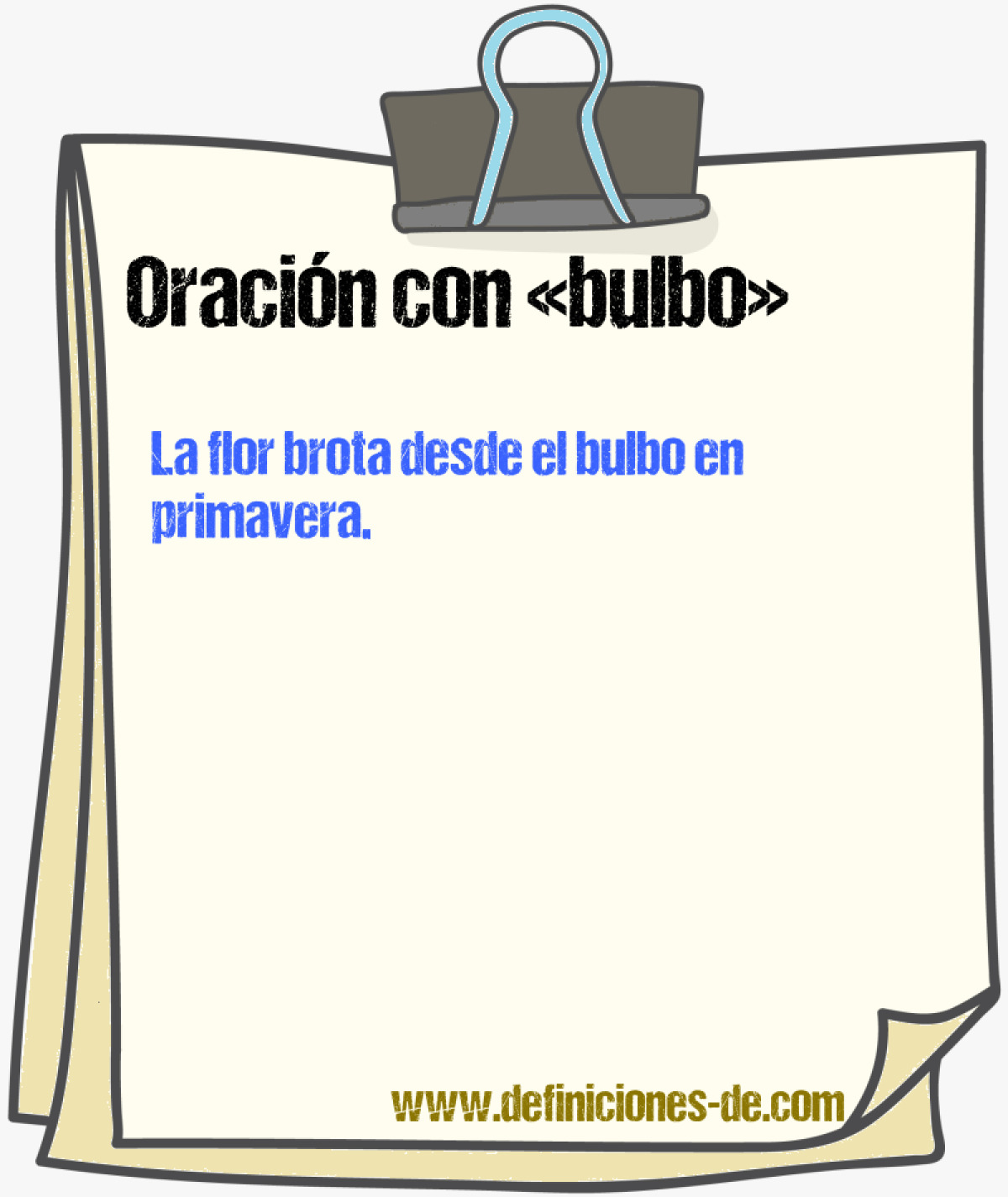 Ejemplos de oraciones con bulbo