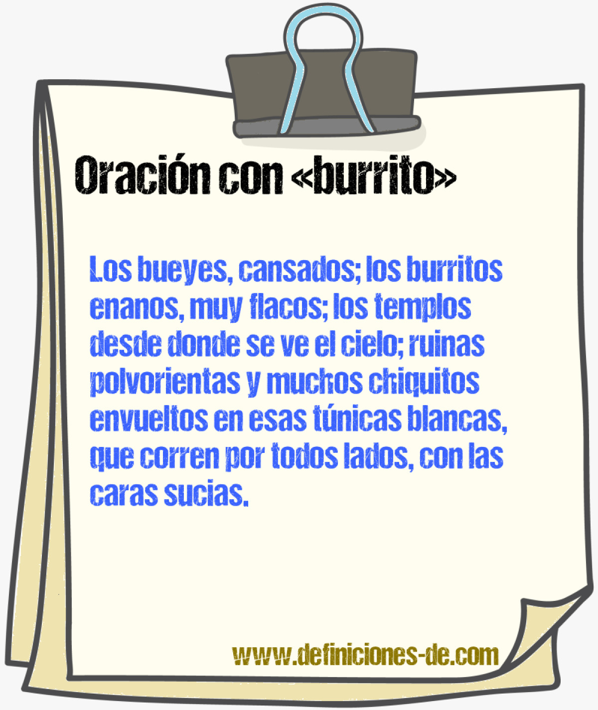 Ejemplos de oraciones con burrito