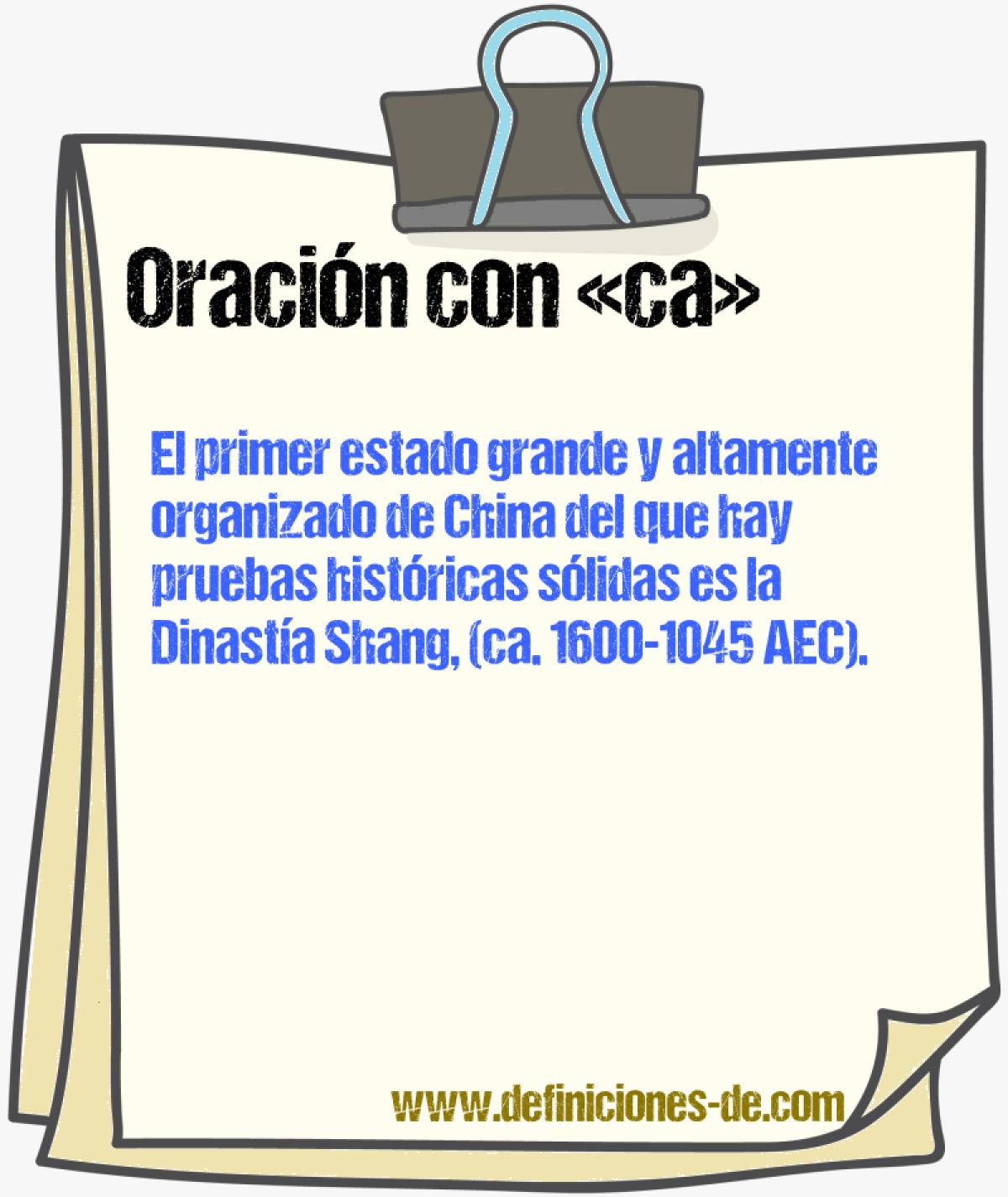 Ejemplos de oraciones con ca