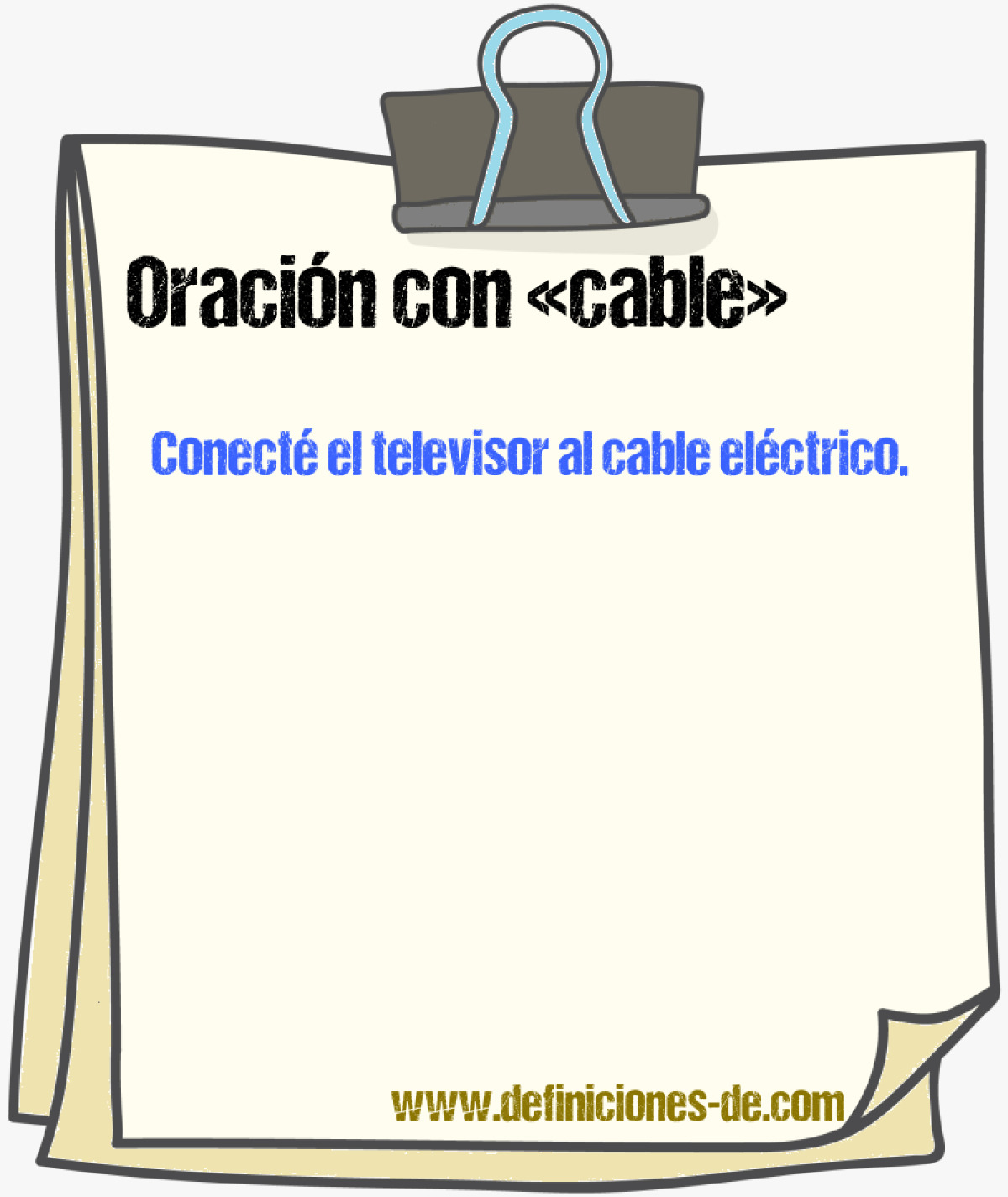 Ejemplos de oraciones con cable