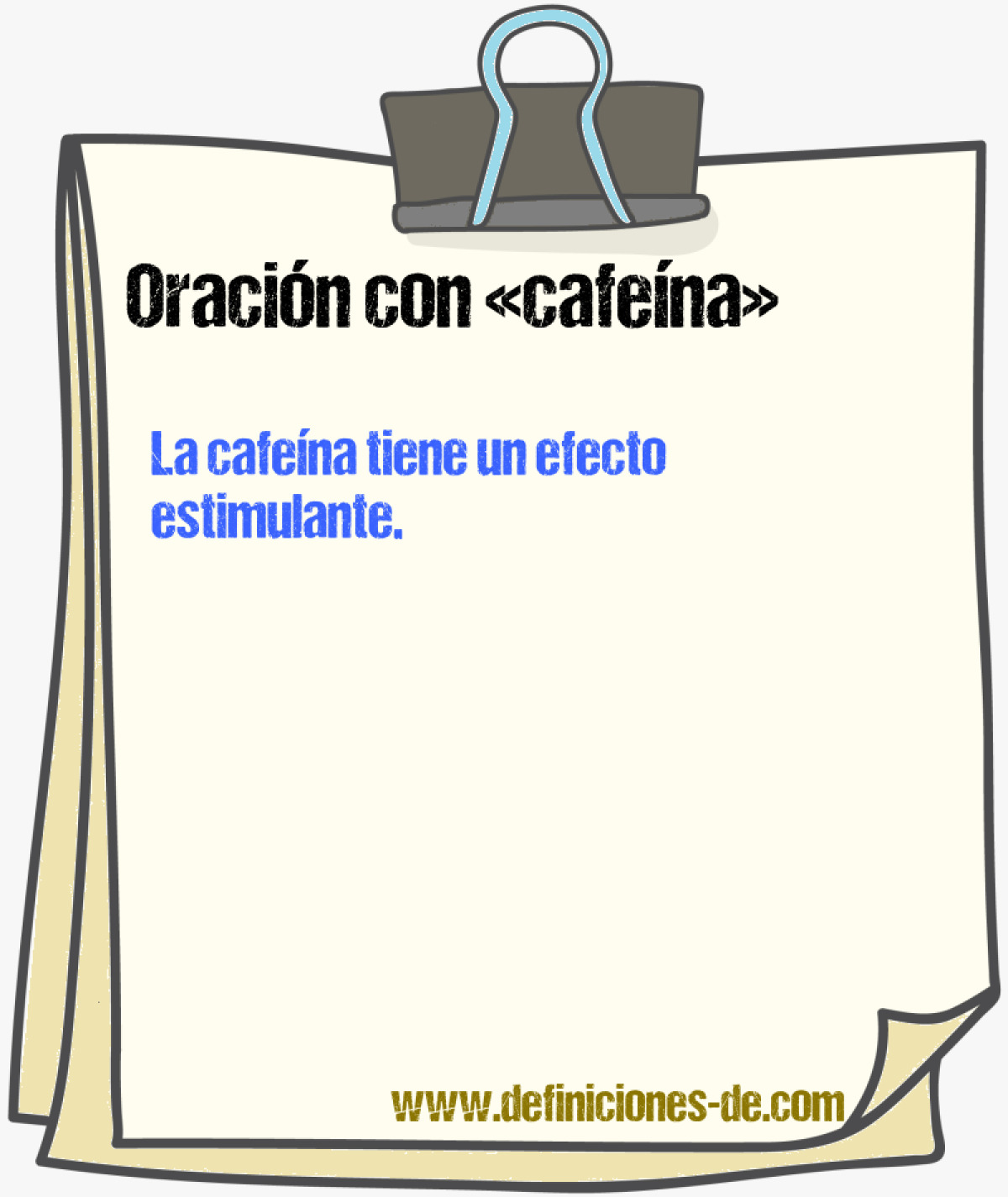 Ejemplos de oraciones con cafena