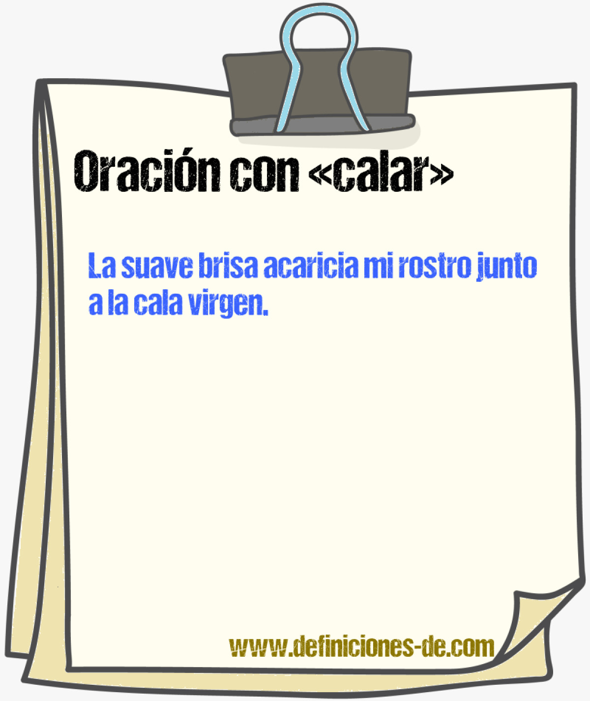 Ejemplos de oraciones con calar