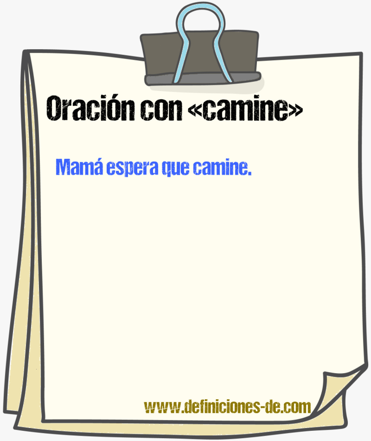 Ejemplos de oraciones con camine