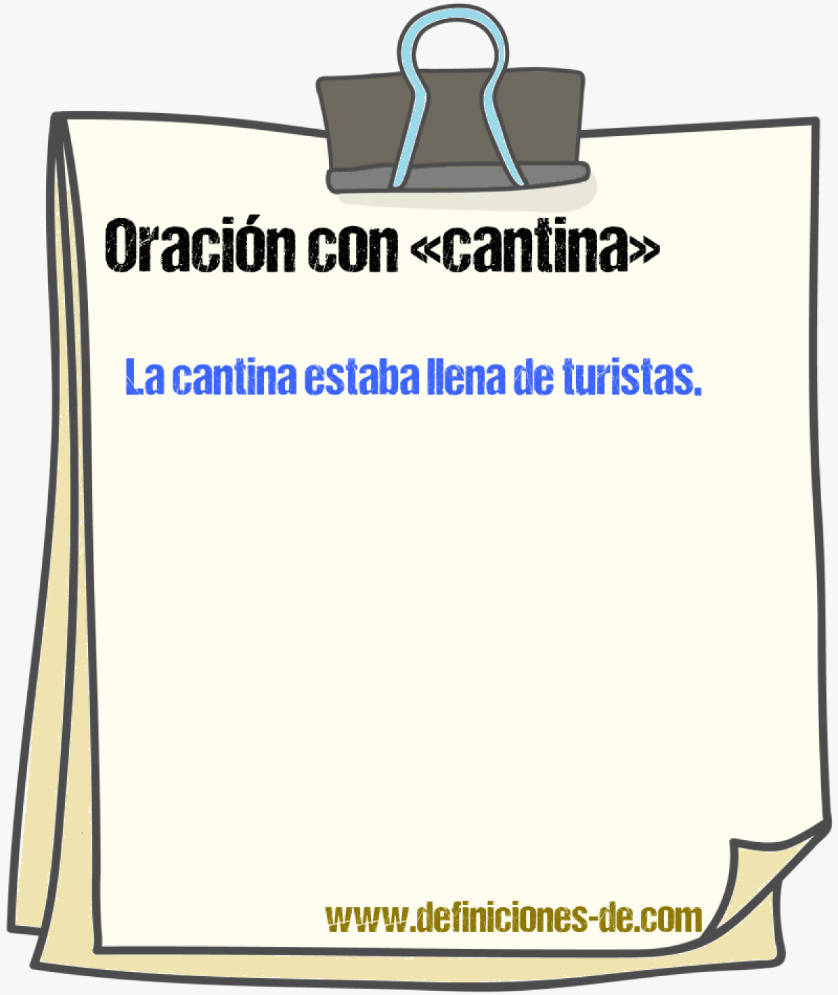 Ejemplos de oraciones con cantina