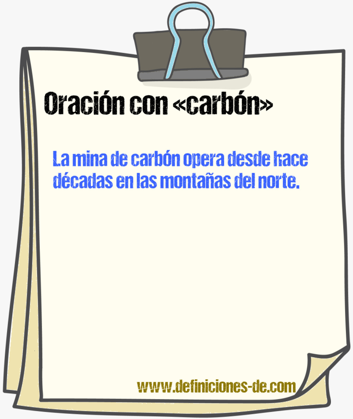 Ejemplos de oraciones con carbn