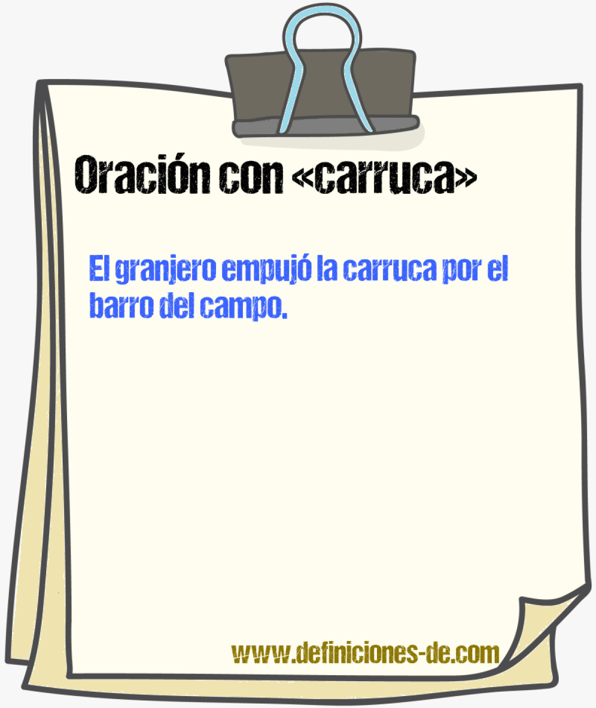 Ejemplos de oraciones con carruca