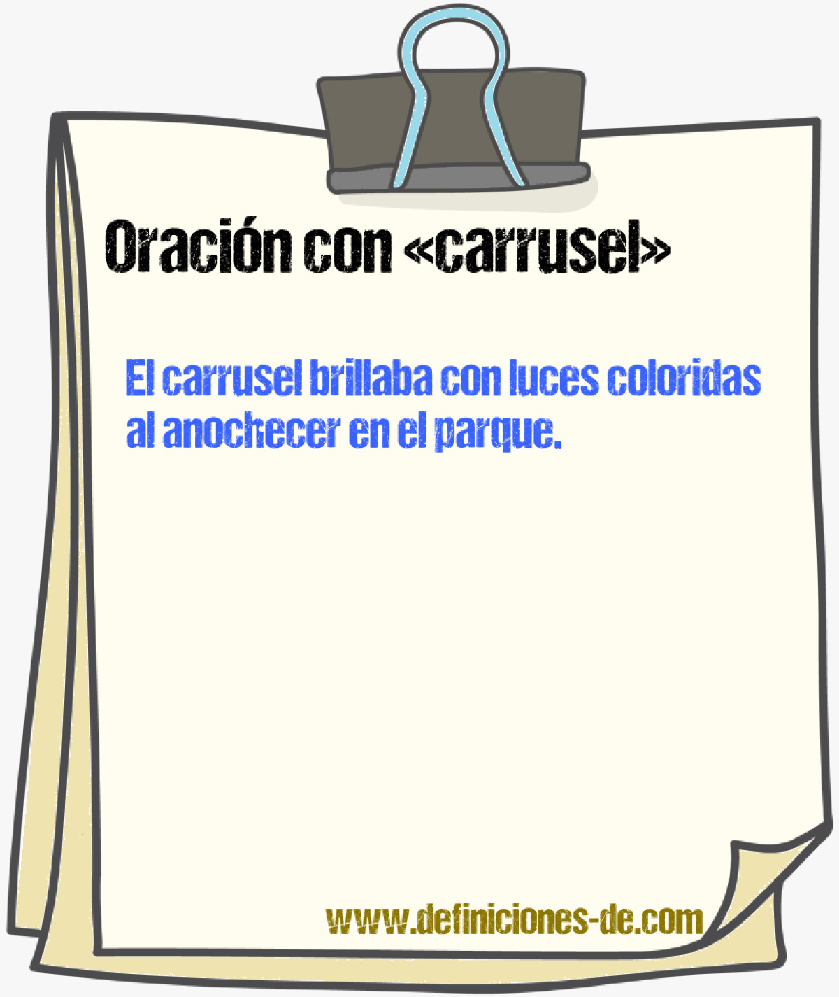 Ejemplos de oraciones con carrusel