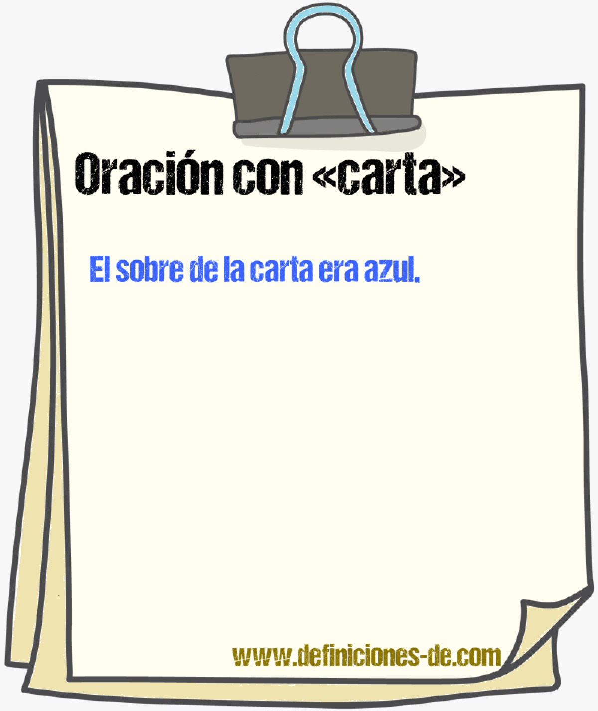 Ejemplos de oraciones con carta