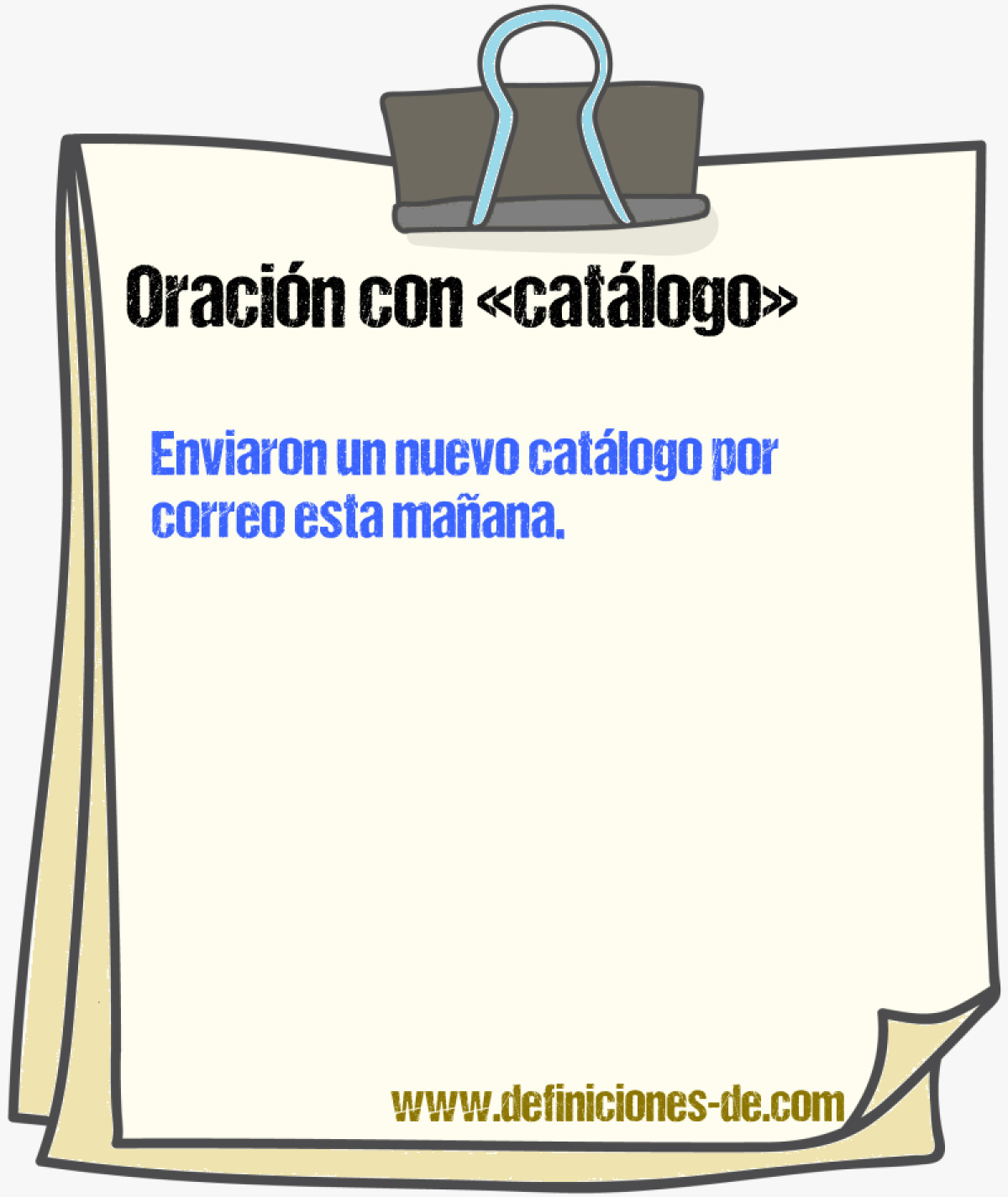 Ejemplos de oraciones con catlogo