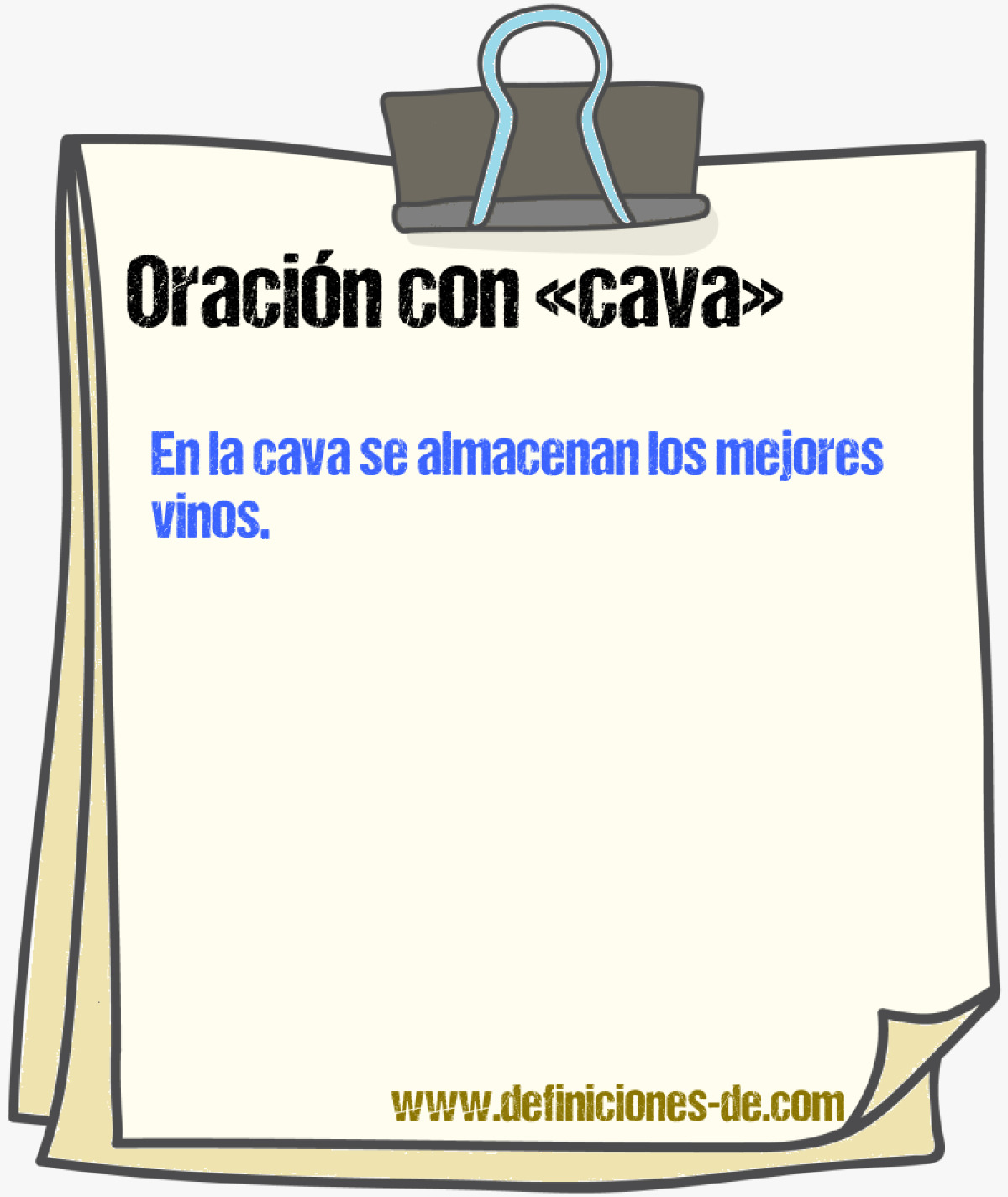 Ejemplos de oraciones con cava