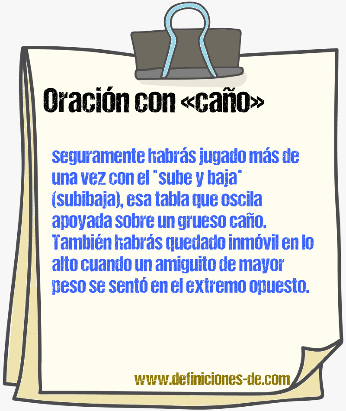 Ejemplos de oraciones con caño