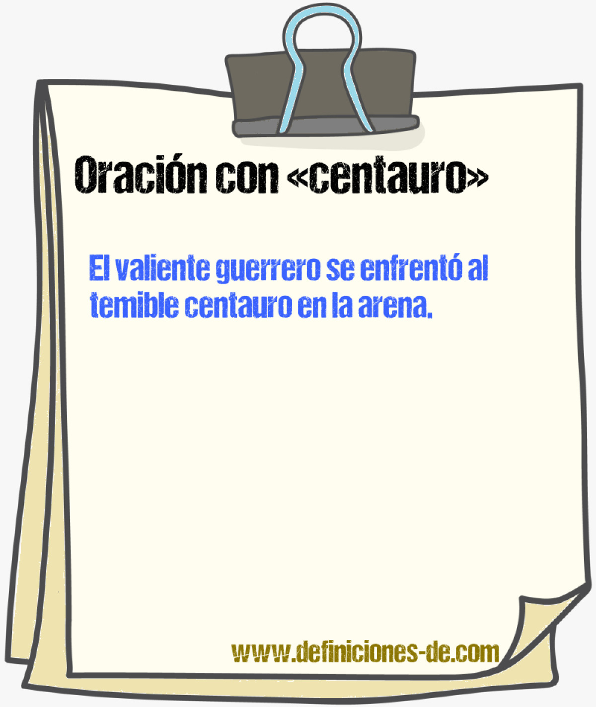 Ejemplos de oraciones con centauro