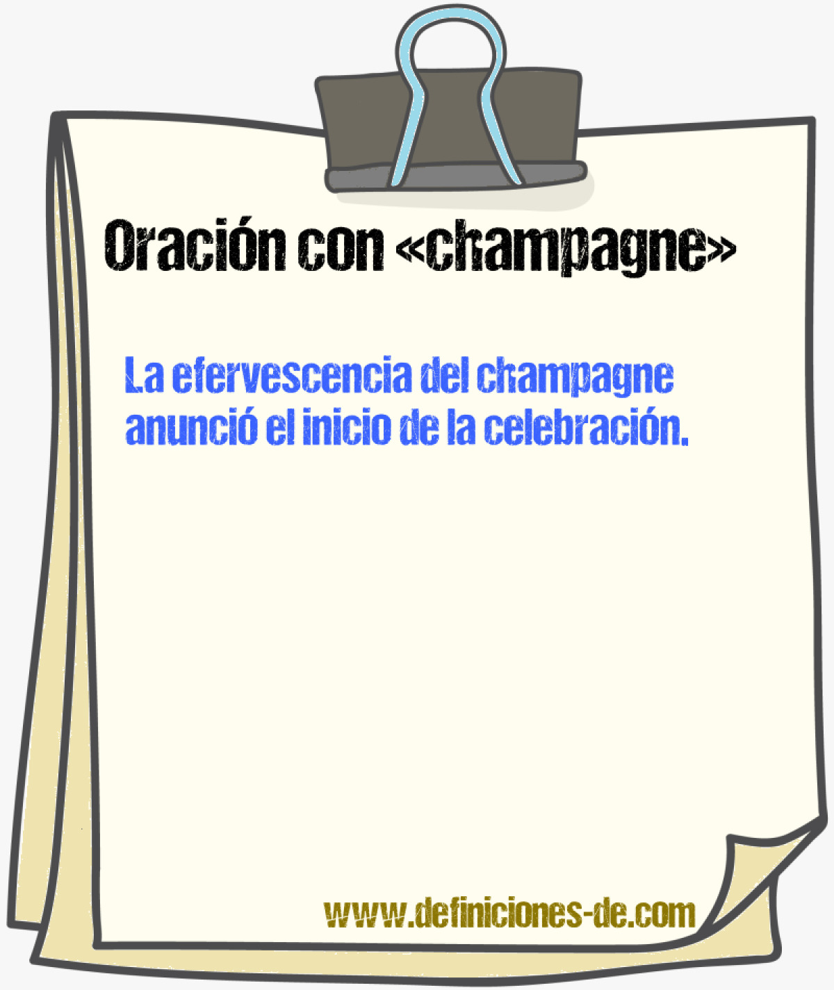 Ejemplos de oraciones con champagne