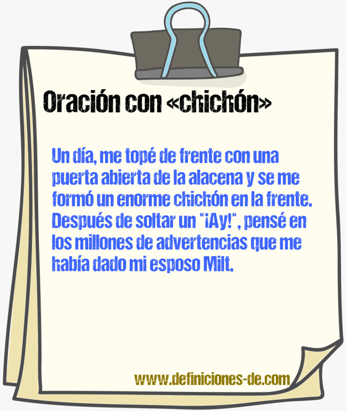 Ejemplos de oraciones con chichn