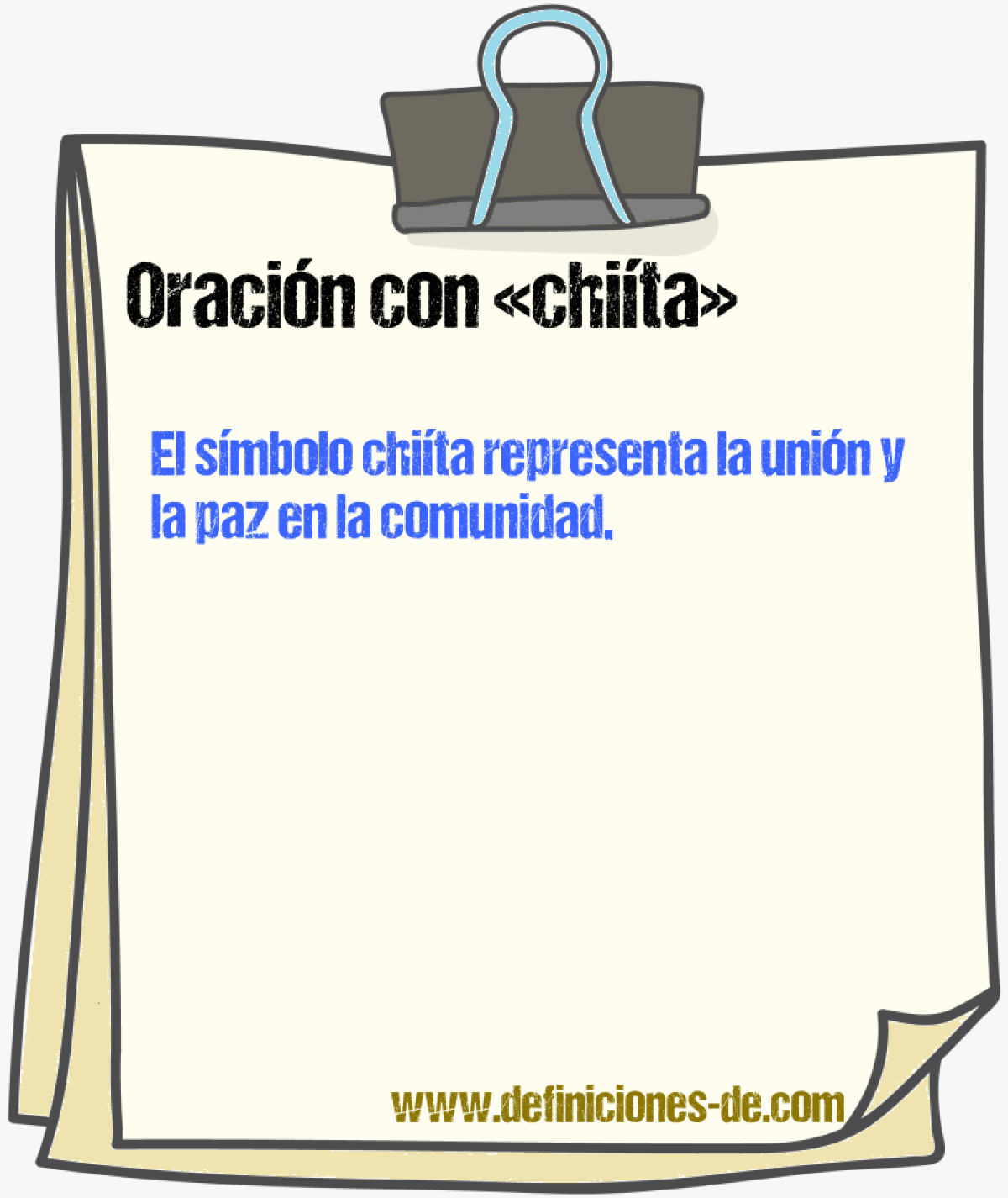 Ejemplos de oraciones con chita