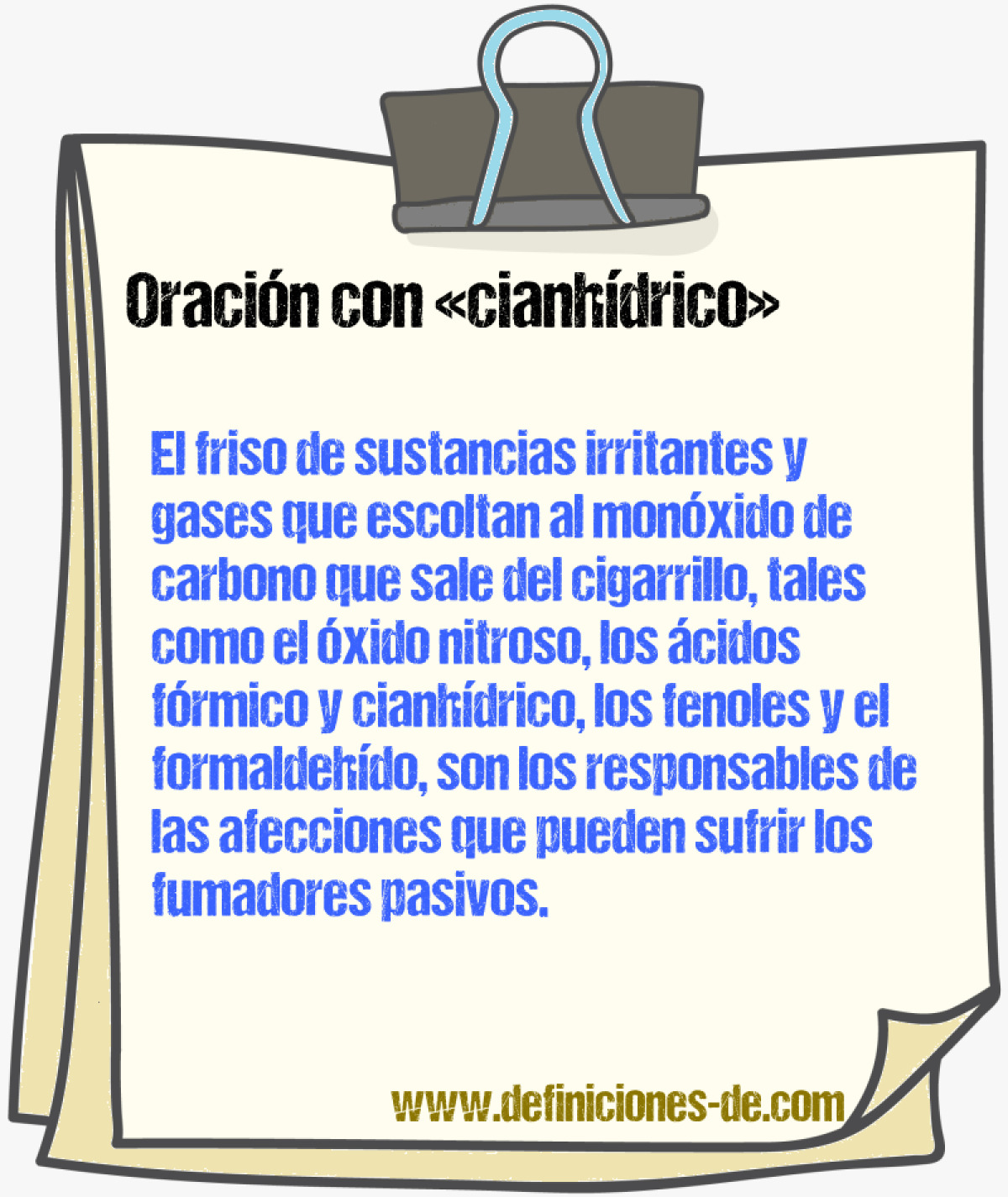 Ejemplos de oraciones con cianhdrico