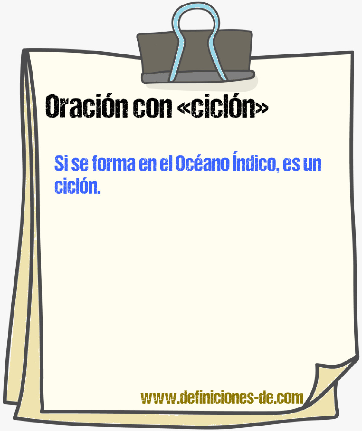 Ejemplos de oraciones con cicln