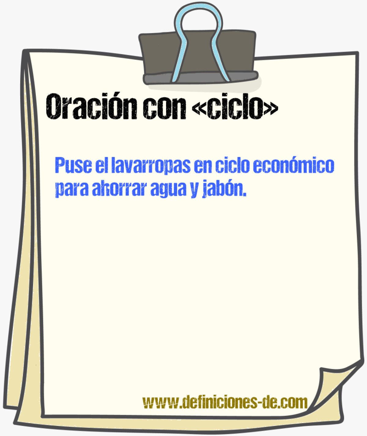 Ejemplos de oraciones con ciclo