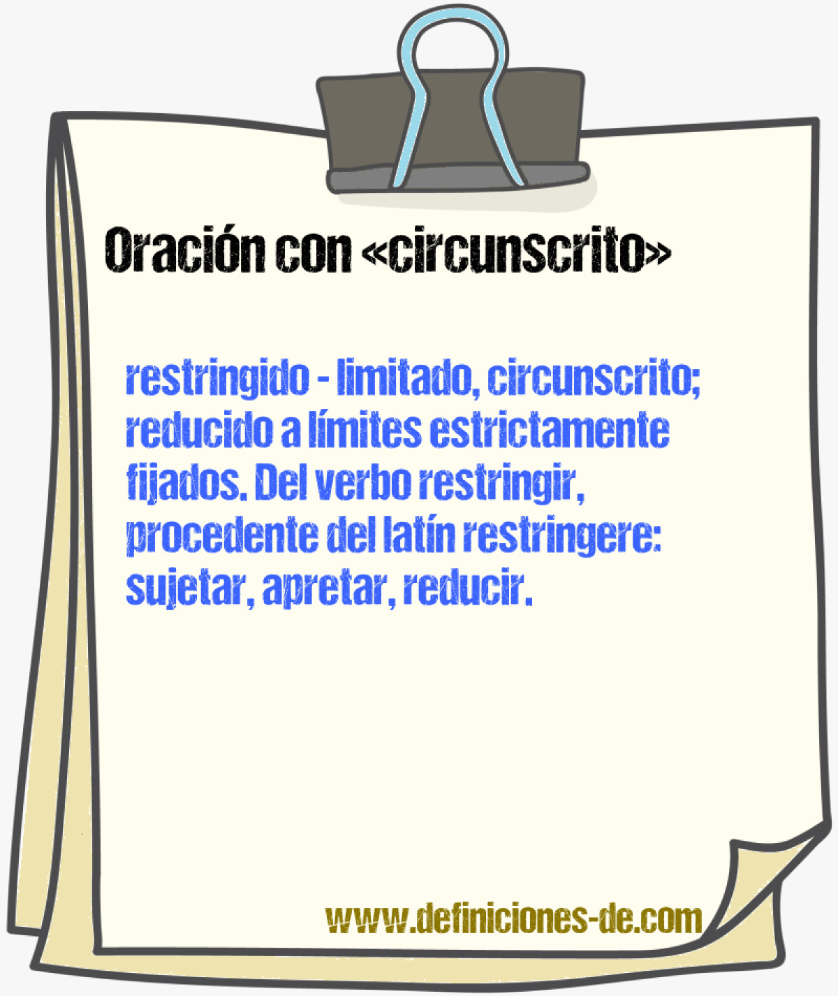 Ejemplos de oraciones con circunscrito