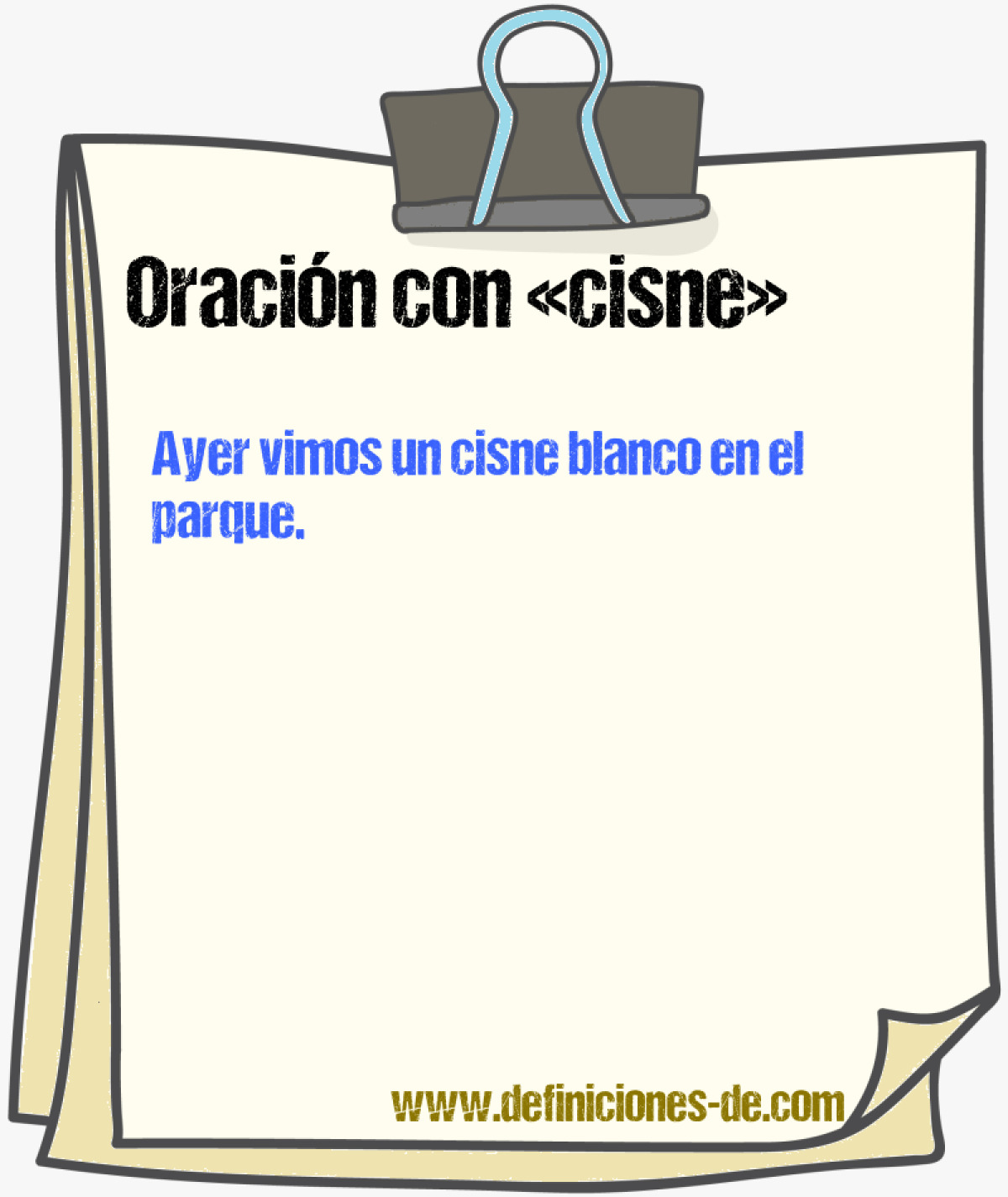 Ejemplos de oraciones con cisne