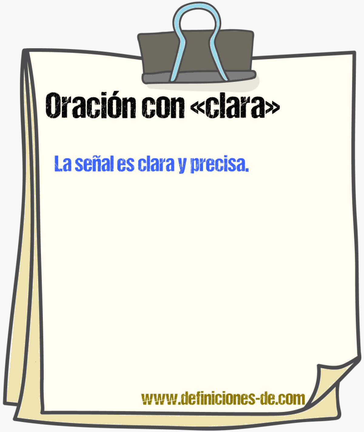 Ejemplos de oraciones con clara