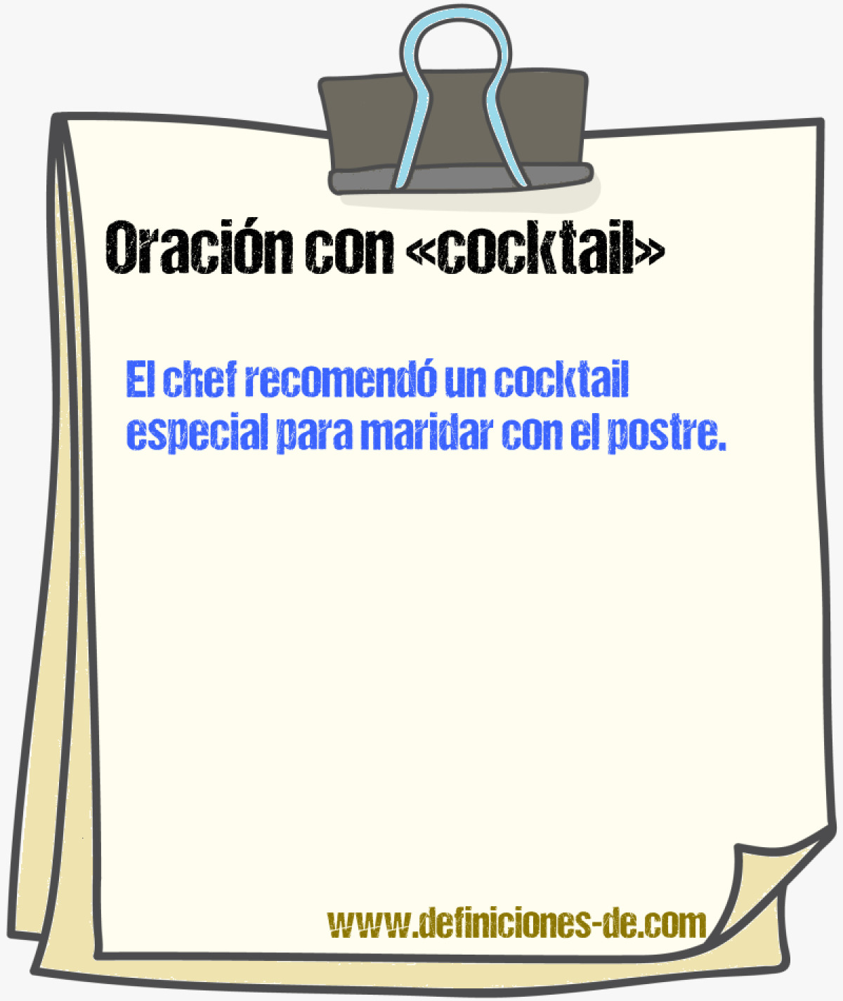 Ejemplos de oraciones con cocktail