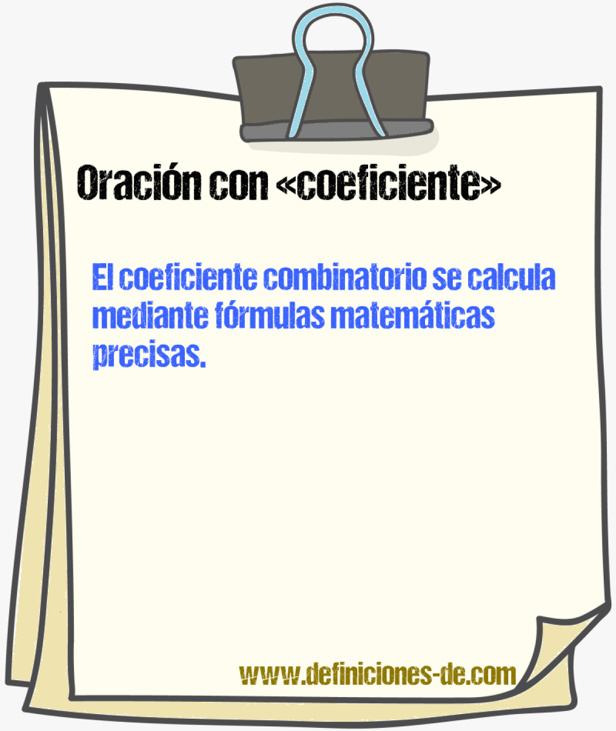 Ejemplos de oraciones con coeficiente