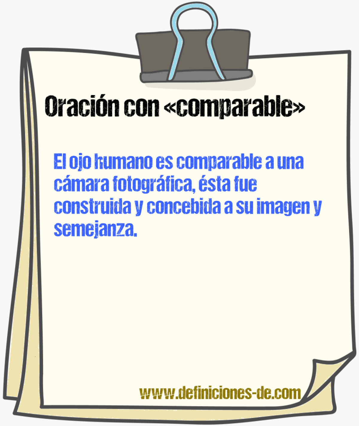 Ejemplos de oraciones con comparable